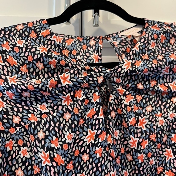 Rebecca Taylor Keyhole Cut Out Floral Silk Blend Blouse. Size 0. EUC - Picture 4 of 9